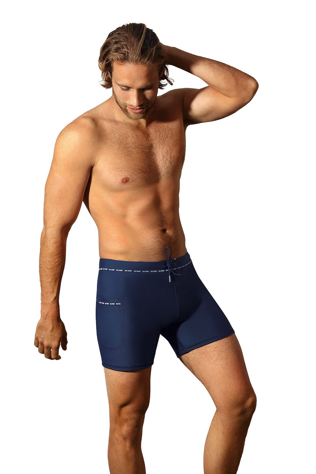 Pánske plavky - boxerky Self L 10 Sport Collection S-3XL tmavě modrá 3xl