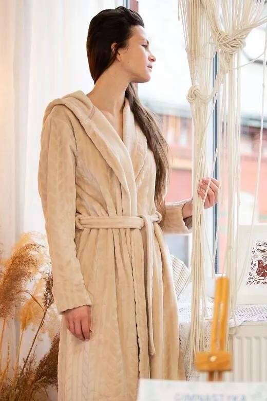 Dámsky župan Key LGL 200 B24 S-XL Béžová S/M