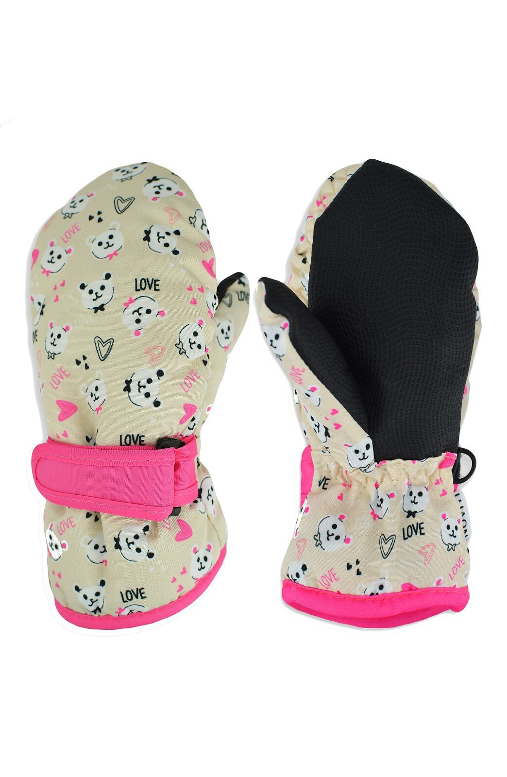 Noviti RN032 Dievčenské lyžiarske rukavice Béžová 12 cm