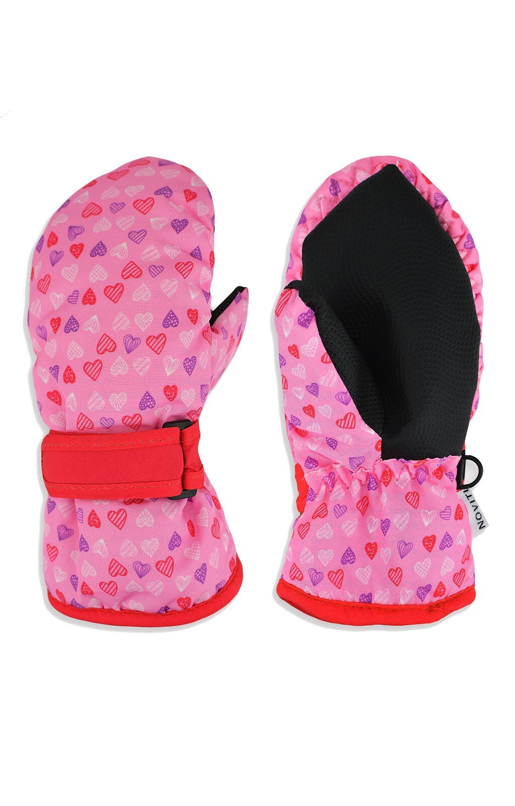 Noviti RN034 Dievčenské lyžiarske rukavice Srdce 12 cm