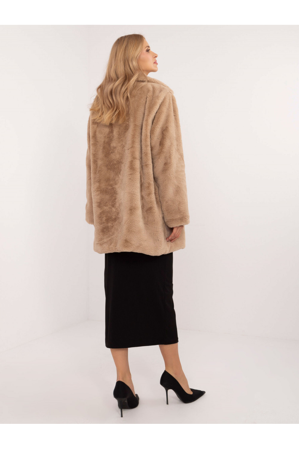 Dámsky kabát TW CZ BI G230119.32 svetlohnedý - Fashion Classic one size