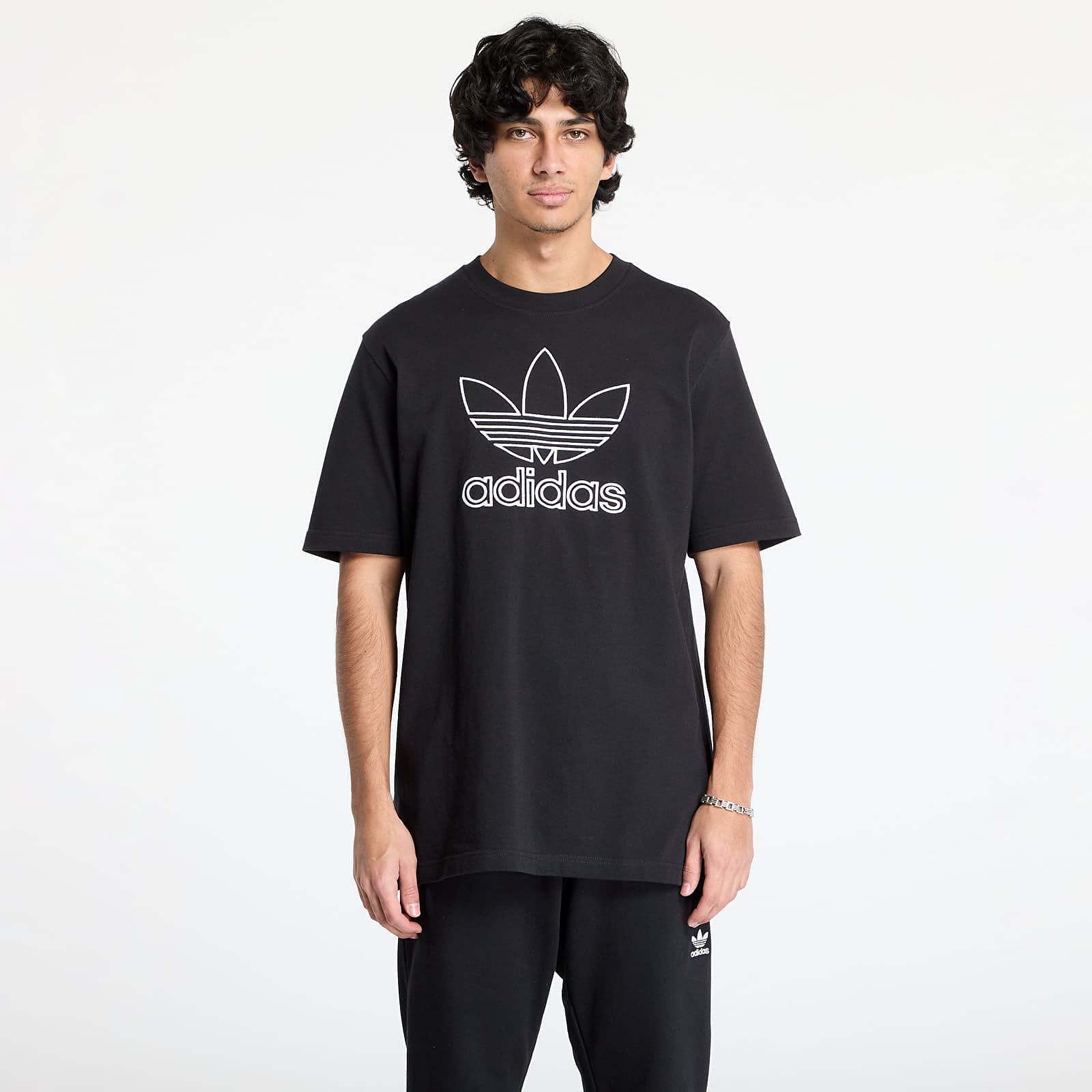 Tričko adidas Adicolor Outline Trefoil Tee Black M