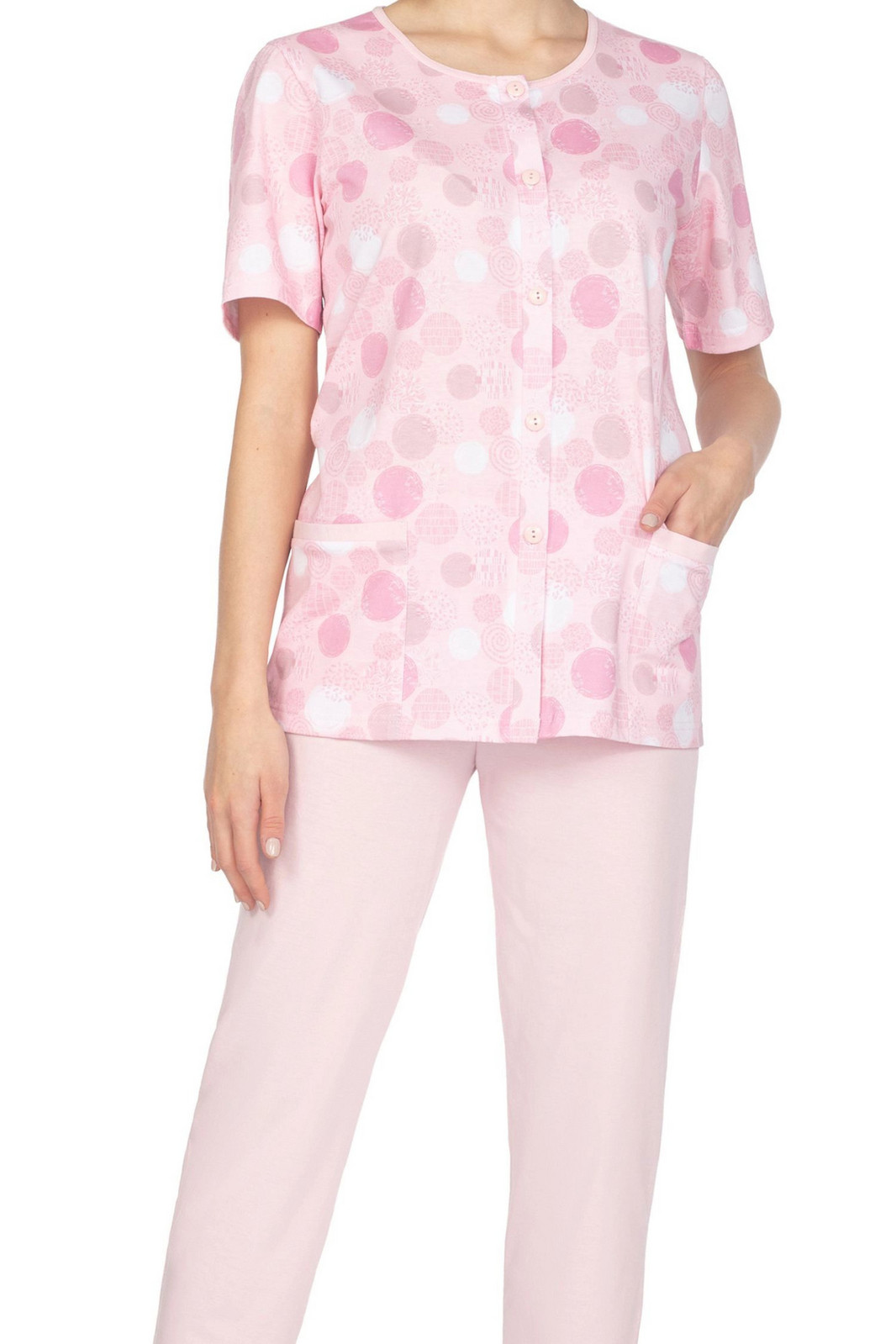 Dámske pyžamo 657 pink plus - REGINA Růžová 3XL