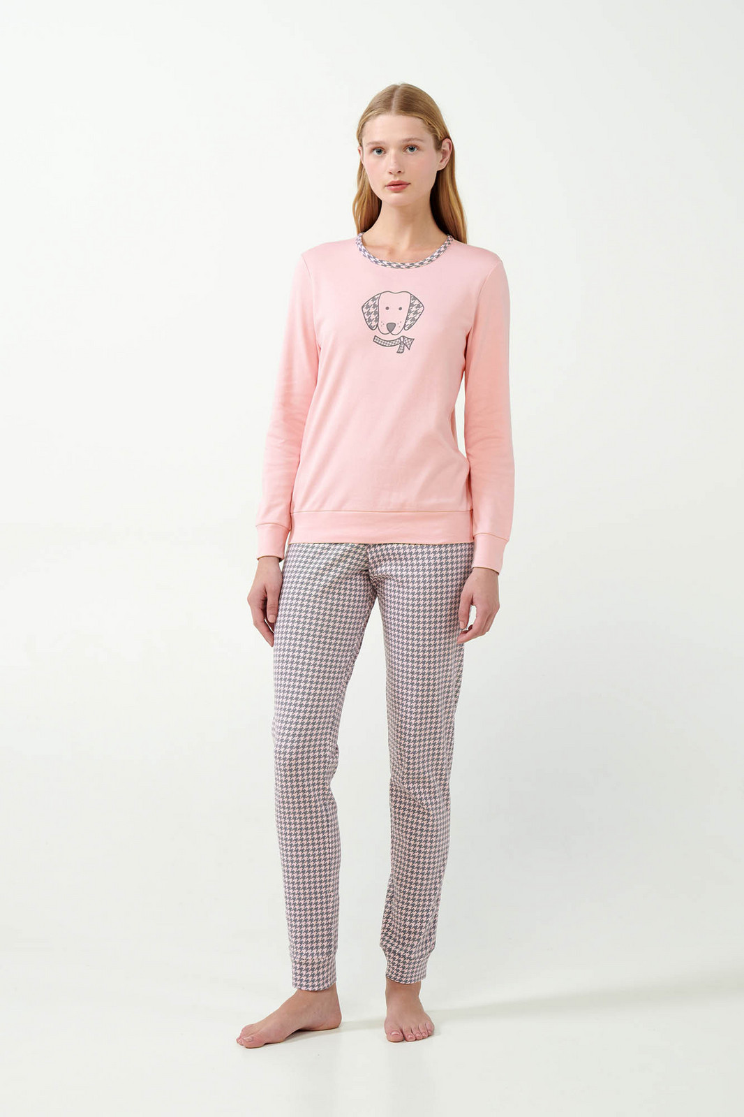 Vamp - Dámske pyžamo s potlačou 21493 - Vamp pink peach XS