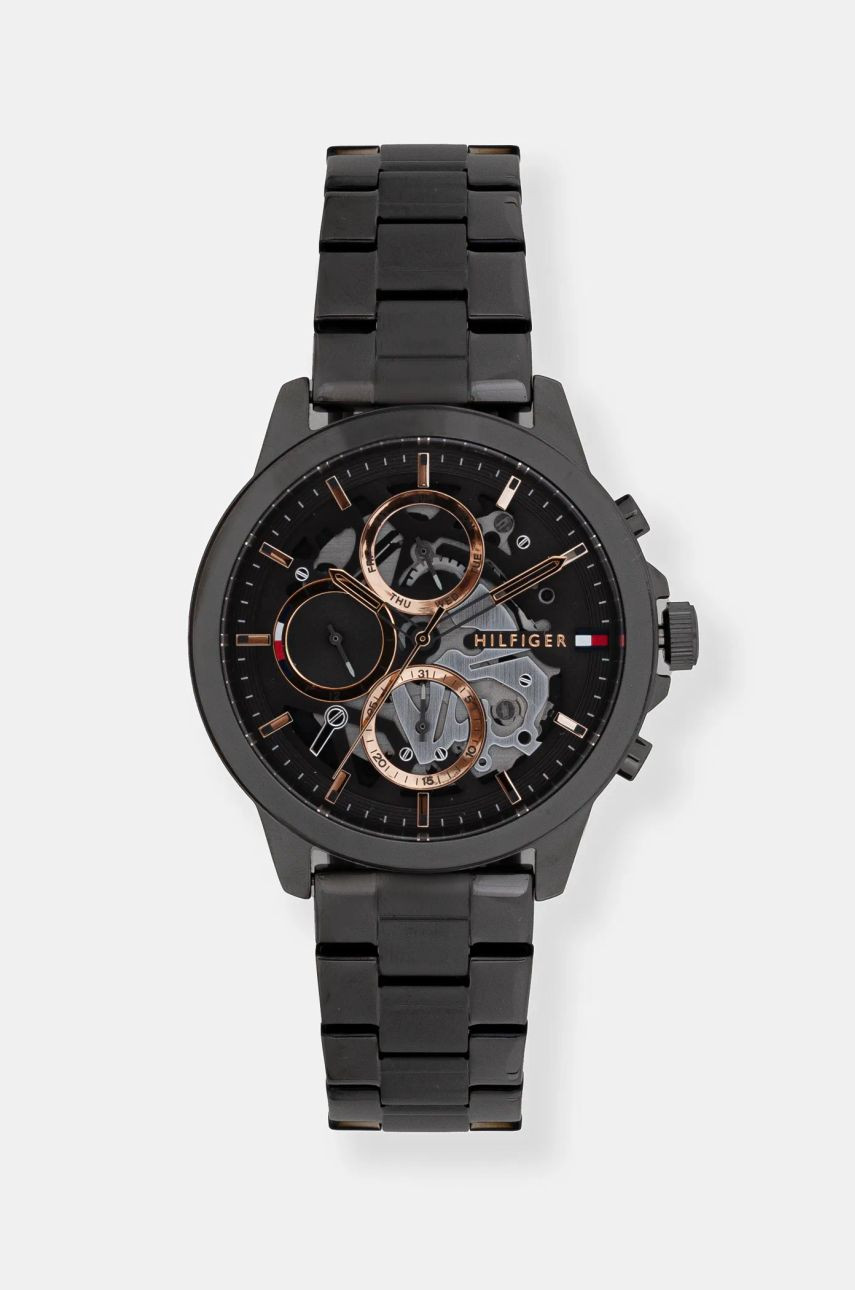 Hodinky Tommy Hilfiger pánske, čierna farba, 1710479