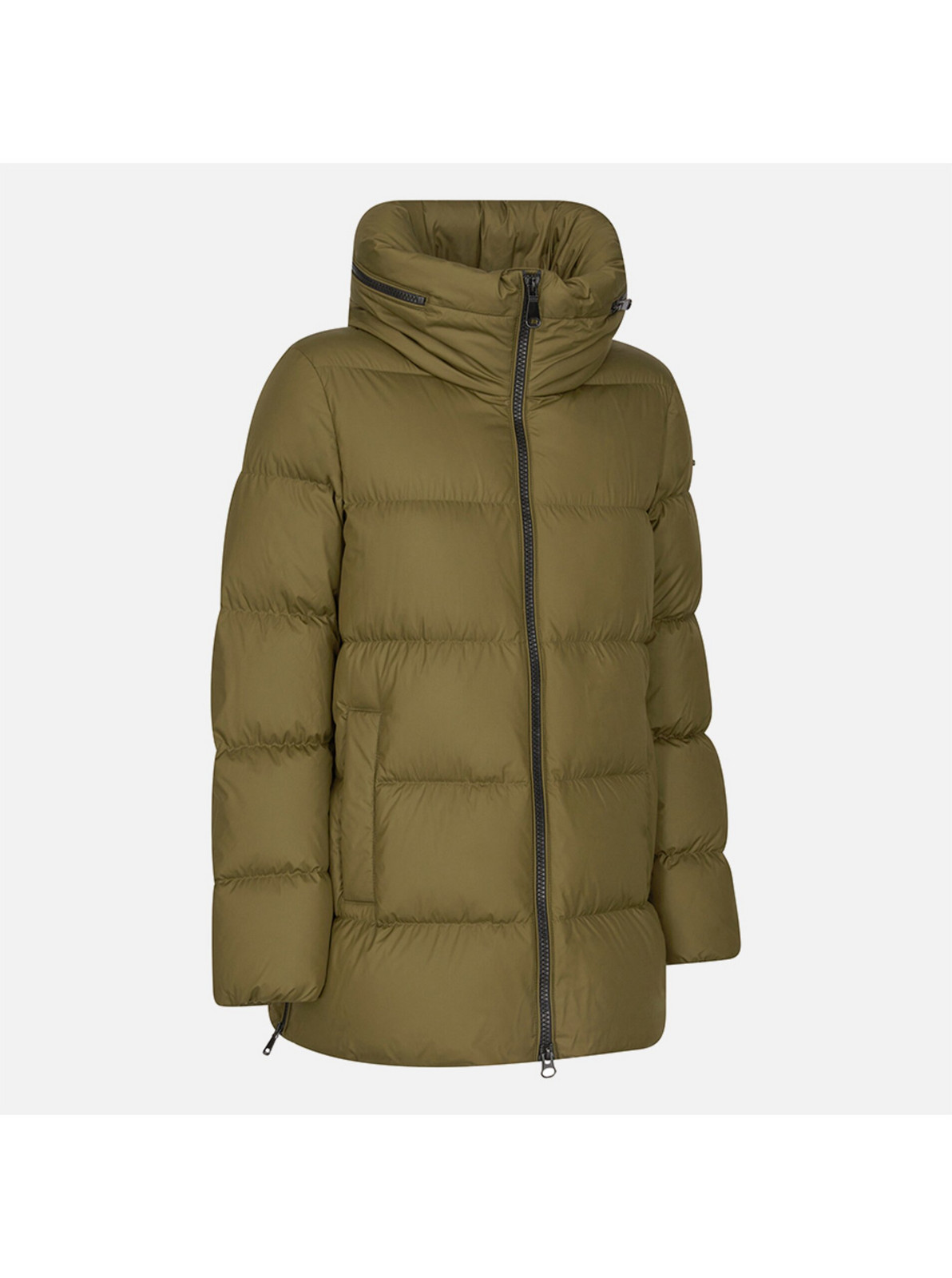 Kaki dámska páperová bunda Geox Camei