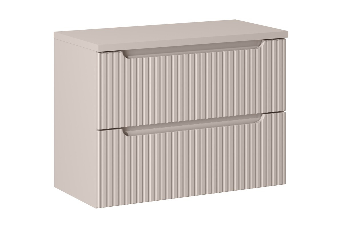 Závěsná skříňka pod umyvadlo Nova Cashmere II s deskou 80 cm kašmír