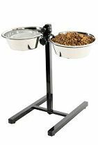 Miska nerez stojan nastaviteľný + 2 misky pes 2,75L