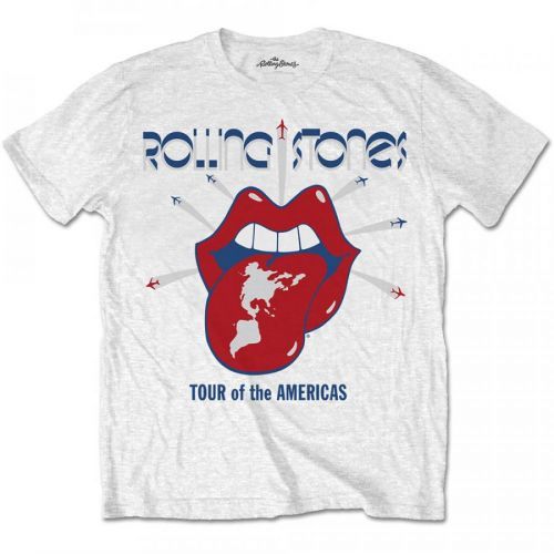 Rolling Stones - Tričko Tour of the Americas - Muž, Unisex, Biela, XXL