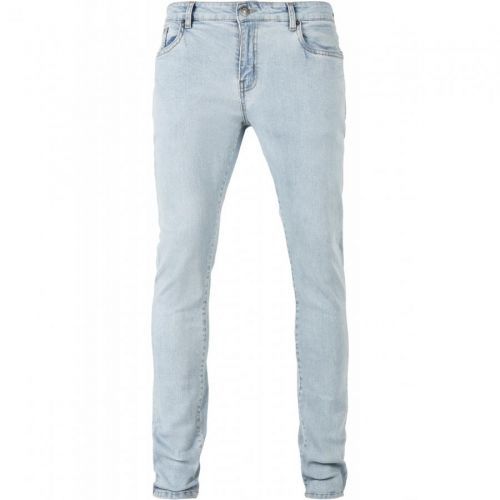 Džínsy Urban Classics Slim Fit Zip Jeans - modré, 33/32