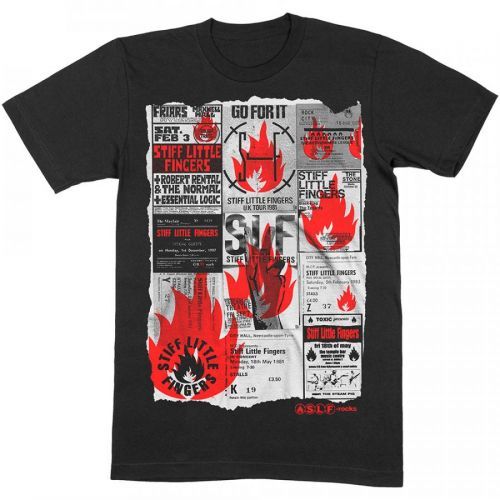 Stiff Little Fingers - Tričko Flyer - Muž, Unisex, Čierna, S