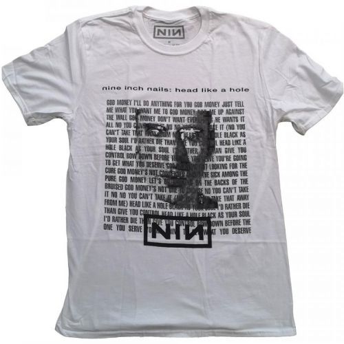 Nine Inch Nails - Tričko Head Like A Hole - Muž, Unisex, Biela, XXL