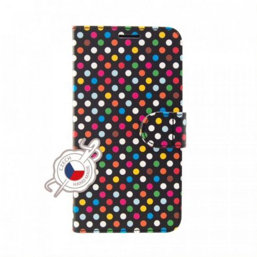 Pouzdro typu kniha FIXED FIT pro Apple iPhone 11 Pro Max, motiv Rainbow Dots