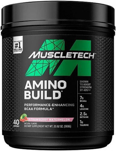 Muscletech amino build 593 g - jahoda/melón