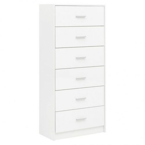 Vysoká Komoda Biela S Vysokým Leskom