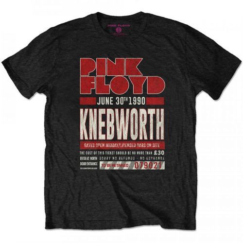 Pink Floyd - Tričko Knebworth '90 Red - Muž, Unisex, Čierna, XXL