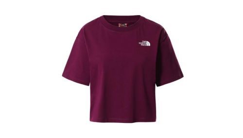 The North Face W Cropped Sd Tee bordová NF0A4SYCGP5