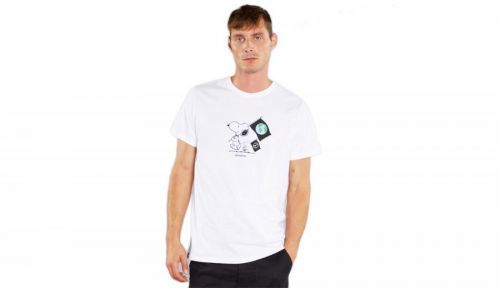 Dedicated T-shirt Stockholm Snoopy Flag White biele 18197