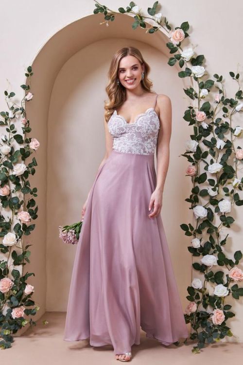 Ružové spoločenské šaty s bielou krajkou Veľkosť: S