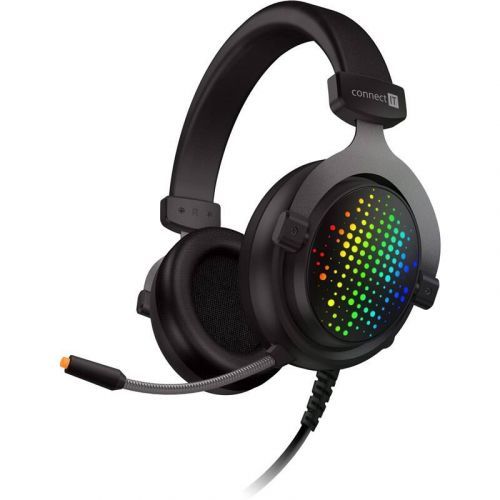 Headset Connect IT Evogear Ed.3 (CHP-7000-BK) čierny herné slúchadlá • frekvencia 20 Hz až 20 kHz • citlivosť 105 dB • impedancia 16 ohmov • USB (pozl