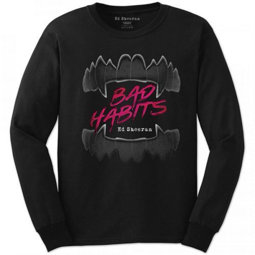 Ed Sheeran - Tričko s dlhým rukávom Bad Habits - Muž, Unisex, Čierna, XXL