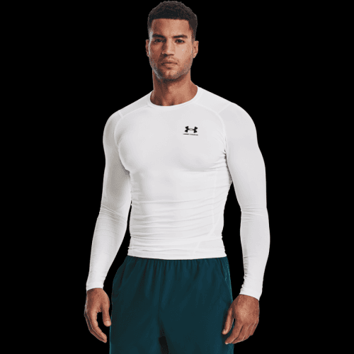 Under Armour Kompresné tričko HG Armour Comp LS White  S