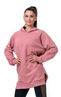 Nebbia dlhá everyday hero mikina s kapucňou 580 old rose