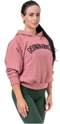 Nebbia iconic hero mikina s kapucňou 581 old rose - m