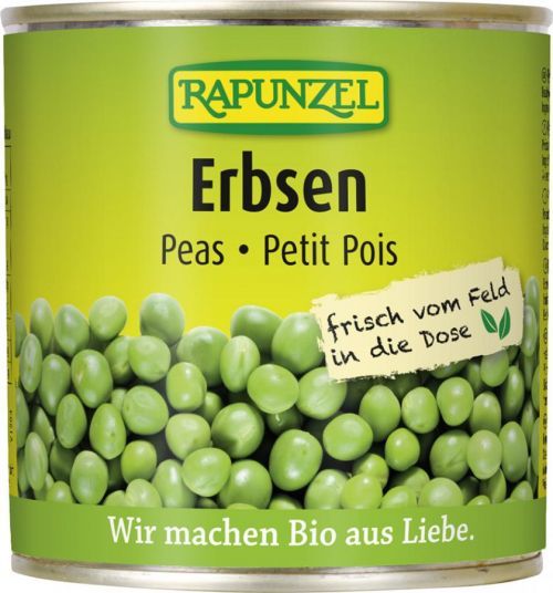 Rapunzel Bio hrášok sterilizovaný 340g