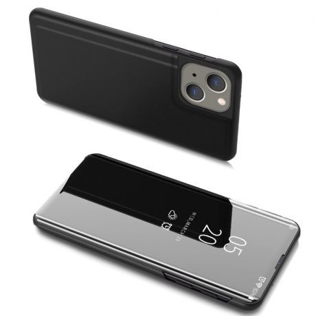 MG Clear View knižkové puzdro na iPhone 13 mini, čierne