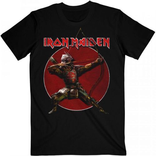 Iron Maiden - Tričko Senjutsu Eddie Archer Red Circle - Muž, Unisex, Čierna, XXL