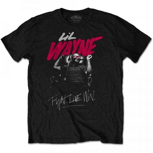 Lil Wayne - Tričko Fight, Live, Win - Muž, Unisex, Čierna, XXL