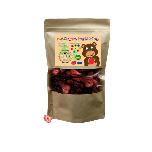 Healthy Planet Lyofilizovaný mix Mackove maškrty (jahoda, malina, lesná čučoriedka) 20 g