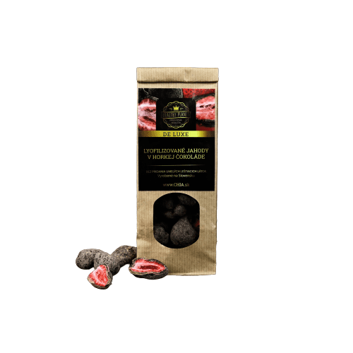 Healthy Planet Mrazom sušené jahody v horkej čokoláde 50 g
