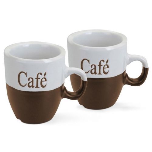 Sada 2 hrnků Cafe 150 ml bílo/hnědá