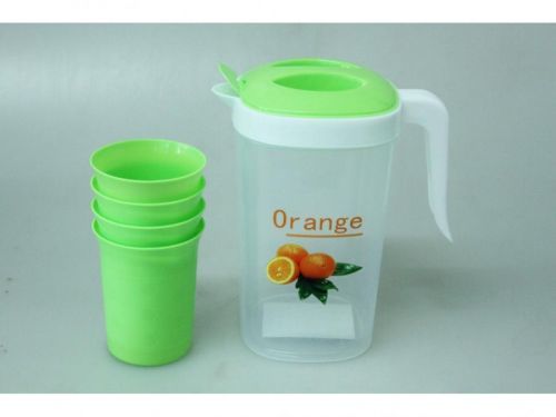 Džban plast 1,5l + 4 pohare