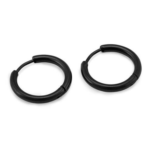 Troli Čierne kruhové náušnice KS-156