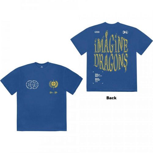 Imagine Dragons - Tričko Lyrics - Muž, Unisex, Modrá, L