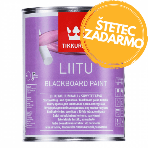 LIITU - farebná tabuľová farba na steny a iné povrchy (zákazkové miešanie) 0,9 l tvt x438 - secret