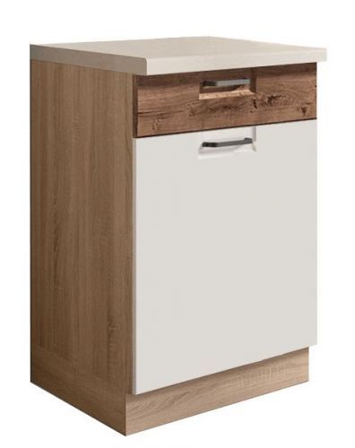 Skrinka do kuchyne Favorit 4D Sonoma/White/Ribbeck