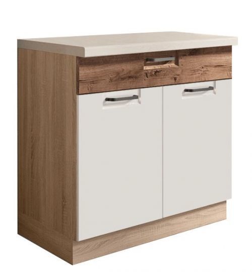 Skrinka do kuchyne Favorit 6D Sonoma/White/Ribbeck