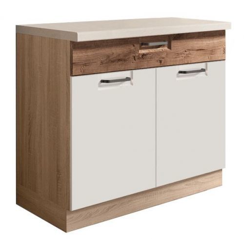 Skrinka do kuchyne Favorit 7D Sonoma/White/Ribbeck