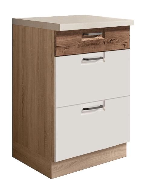 Skrinka do kuchyne Favorit 9D Sonoma/White/Ribbeck