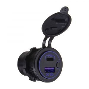 USB nabíjačka QC3.0 12V / 24V - USB + USB-C