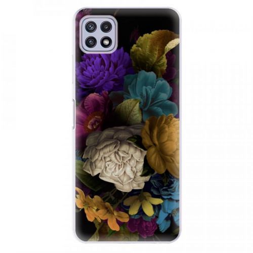 Odolné silikónové puzdro iSaprio - Dark Flowers - Samsung Galaxy A22 5G