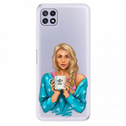 Odolné silikónové puzdro iSaprio - Coffe Now - Blond - Samsung Galaxy A22 5G