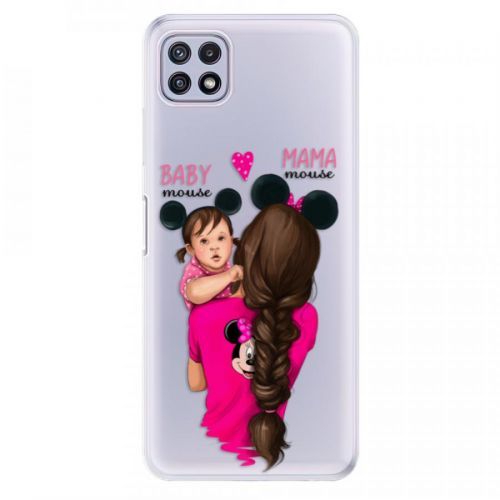 Odolné silikónové puzdro iSaprio - Mama Mouse Brunette and Girl - Samsung Galaxy A22 5G