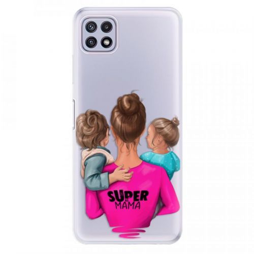 Odolné silikónové puzdro iSaprio - Super Mama - Boy and Girl - Samsung Galaxy A22 5G