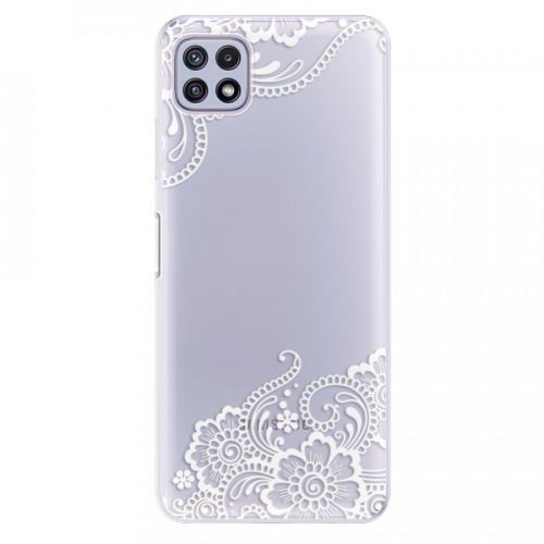 Odolné silikónové puzdro iSaprio - White Lace 02 - Samsung Galaxy A22 5G