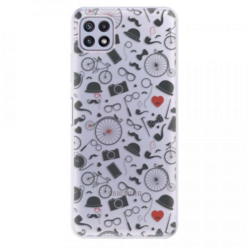 Odolné silikónové puzdro iSaprio - Vintage Pattern 01 - black - Samsung Galaxy A22 5G